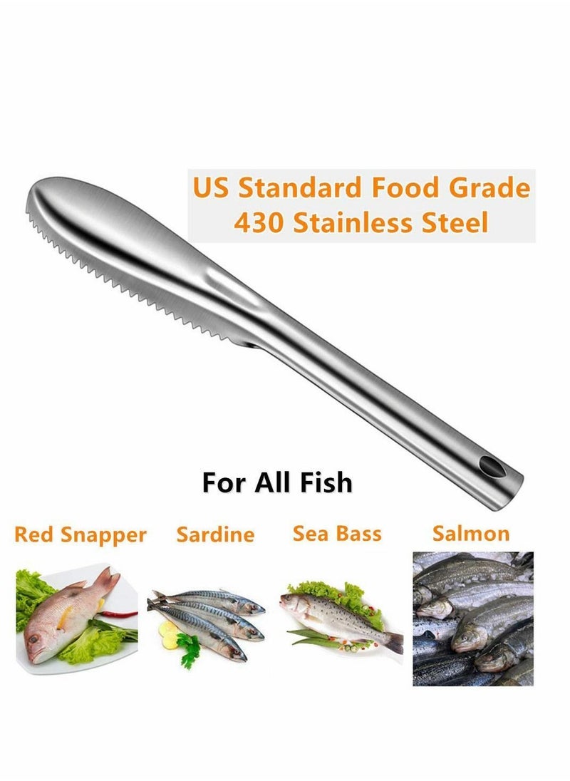 NIBEMINENT Fish Scaler Stainless Steel Remover with 58 Sawtooth Easily Remove Scales Descalers Scraper for Chef and Home Cooks  - Image 3
