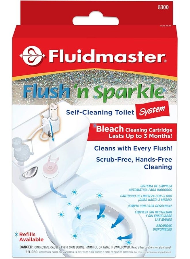 فلويد ماستر عبوات نظام تنظيف التواليت الأوتوماتيكي فلوش ان سباركل 8300 مع خرطوشة مبيض من فلويد ماستر - Image 1