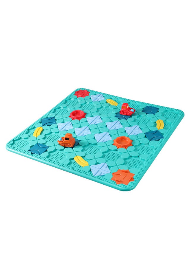 Road Building Maze Children's Entrance 118 Pass 206 Pass Parent-child Logical Thinking Training Track Engineering Car Board Game Toy - Image 5