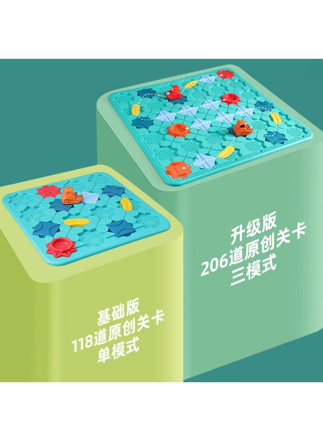 Road Building Maze Children's Entrance 118 Pass 206 Pass Parent-child Logical Thinking Training Track Engineering Car Board Game Toy - Image 2