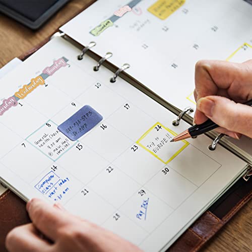 Pajean 480 Pcs Day of The Week Stickers Silver Foiled Date Covers Decorative Day of The Week Stickers Self Adhesive Removable Labels for Planners Journal School(Mixed Size,Shaped) - Image 2