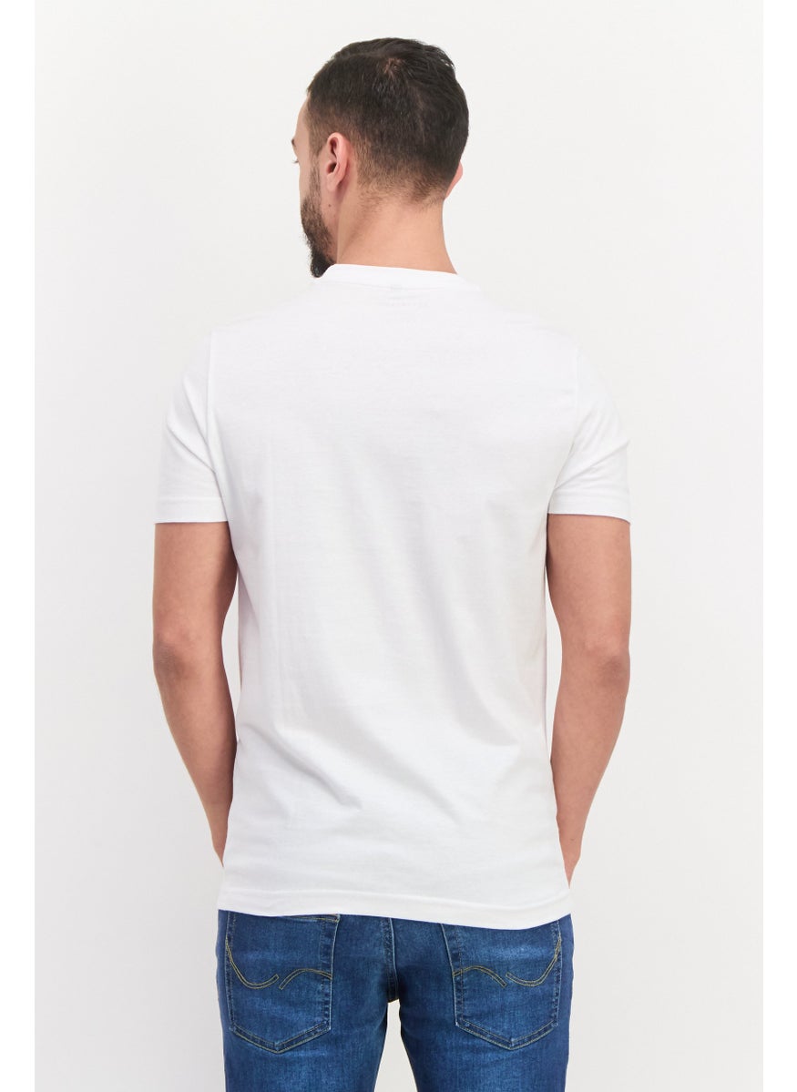 Free Soul - Men Crew Neck Short Sleeve Printed Troon T-Shirts, White - Image 1