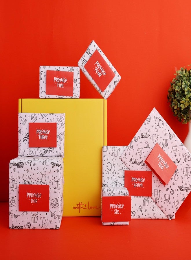 Oye Happy -7 Gifts 7 Promises - Best Hamper for Wife/Husband/Girlfriend/Boyfriend/Fiance to Gift on Birthday/Anniversary/Valentines Day - Image 1