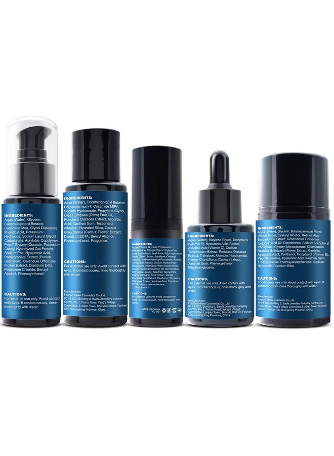 FULLLIGHT TECH Gifts for Men,Mens Anti Aging Skin Care Kit,Reduce Wrinkles & Hydrate Skin w/Facial Cleanser,Scrub,Cream,Serum,Eye Cream Unique Men Gifts Stocking Stuffers for Christmas,Gift for Him Boyfriend Husband - Image 2