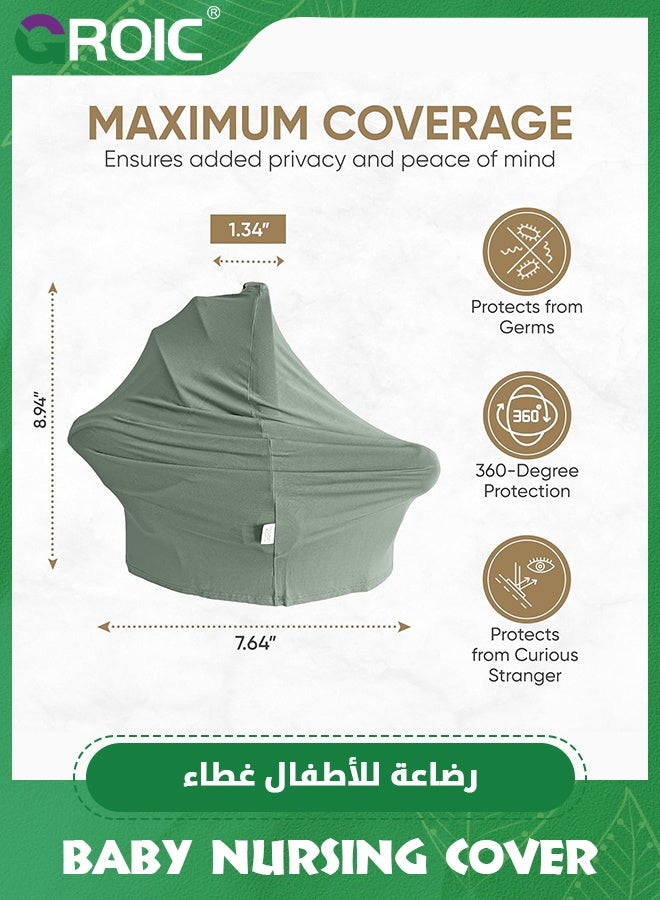 GROIC Infant Car Seat Cover,Baby Multi-Use Cover,9-in-1 Car Seat Covers for Babies, Nursing Cover for Breastfeeding & More, Multi-use Carseat Canopy for Babies,Infant Carseat Cover - Image 2