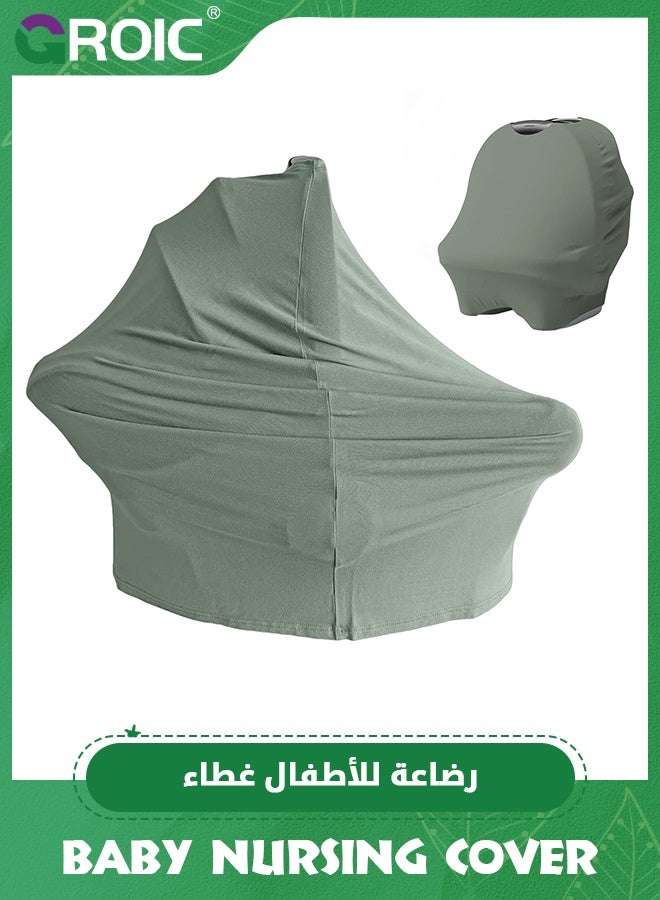 GROIC Infant Car Seat Cover,Baby Multi-Use Cover,9-in-1 Car Seat Covers for Babies, Nursing Cover for Breastfeeding & More, Multi-use Carseat Canopy for Babies,Infant Carseat Cover - Image 1