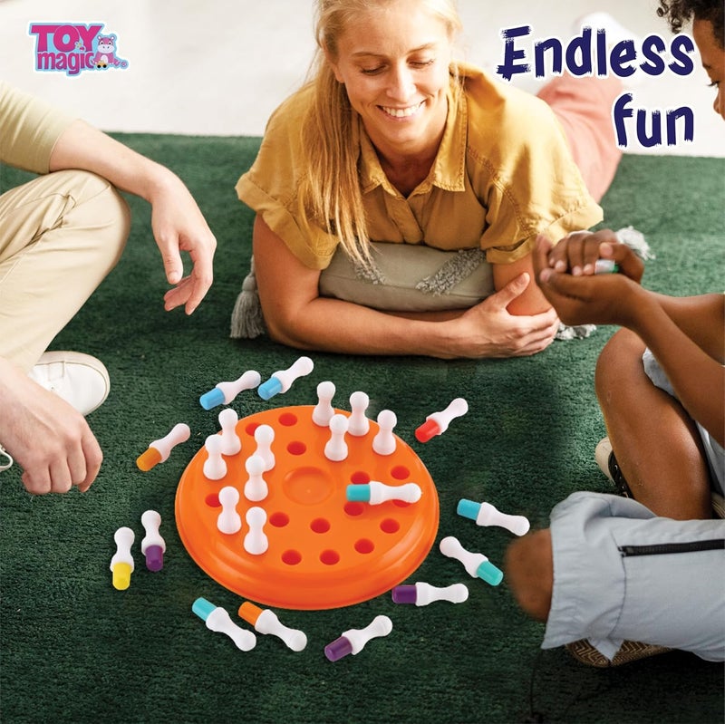 ToyMagic Plastic Memory Match Stick Colorful Chess Family Board Games |Montessori Preschool Learning Educational Toy for 3+Year Old 2 Player Game | Ideal Gift for Brain Development & Cognitive Skills - Image 3
