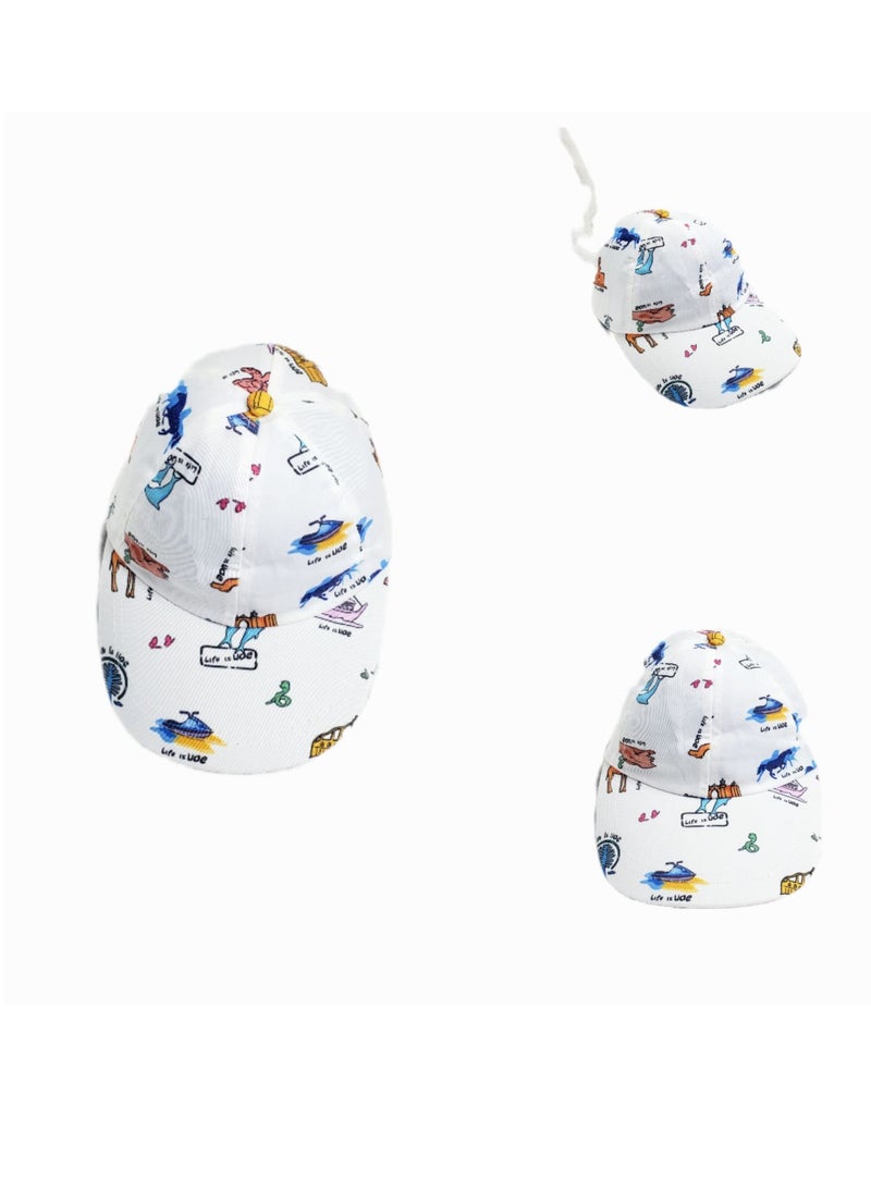 Generic - White  cap for BOYS/GIRLS in dubai design-SOUVENIR WHITE CAP FOR  BOYS/GIRLS - Image 1