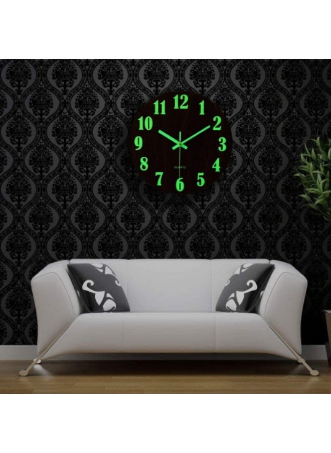 Luminous Wall Clock, Silent Wooden Design Night Lights Round Wall Clock, Silent Non-Ticking Battery Operated Round Wall Clocks, 12 Inch - pzsku/Z39CB8E771FBF02BBBC06Z/45/_/1710321914/894a230f-2134-4014-b1ae-4346368d97ba