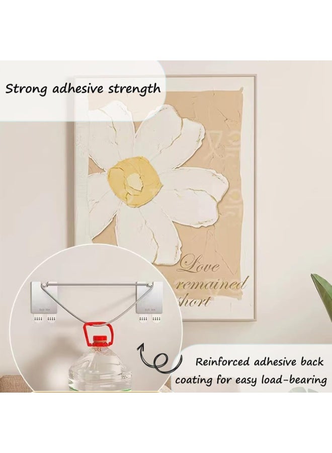 Tanyaz Metal Picture Frame Hangers Damage Free Hanging, Adhesive Sawtooth Picture Hanging Hooks Without Nails No Damage Picture Wall Hangers Art Hanger Hooks for Home Door Closet - Image 2