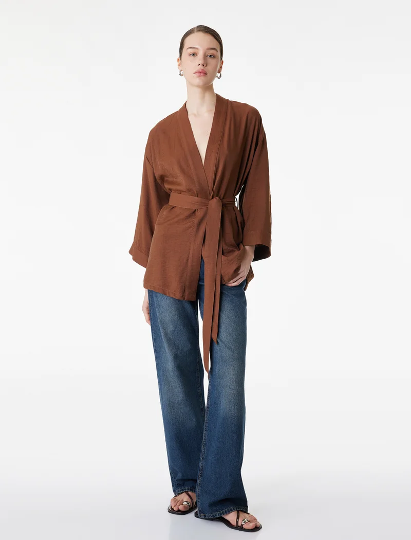 كوتون Belted Kimono