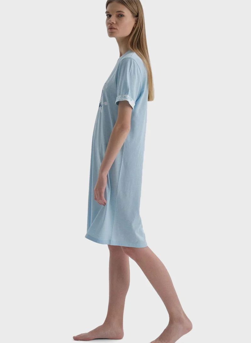 dagi Printed Knitted Nightdress