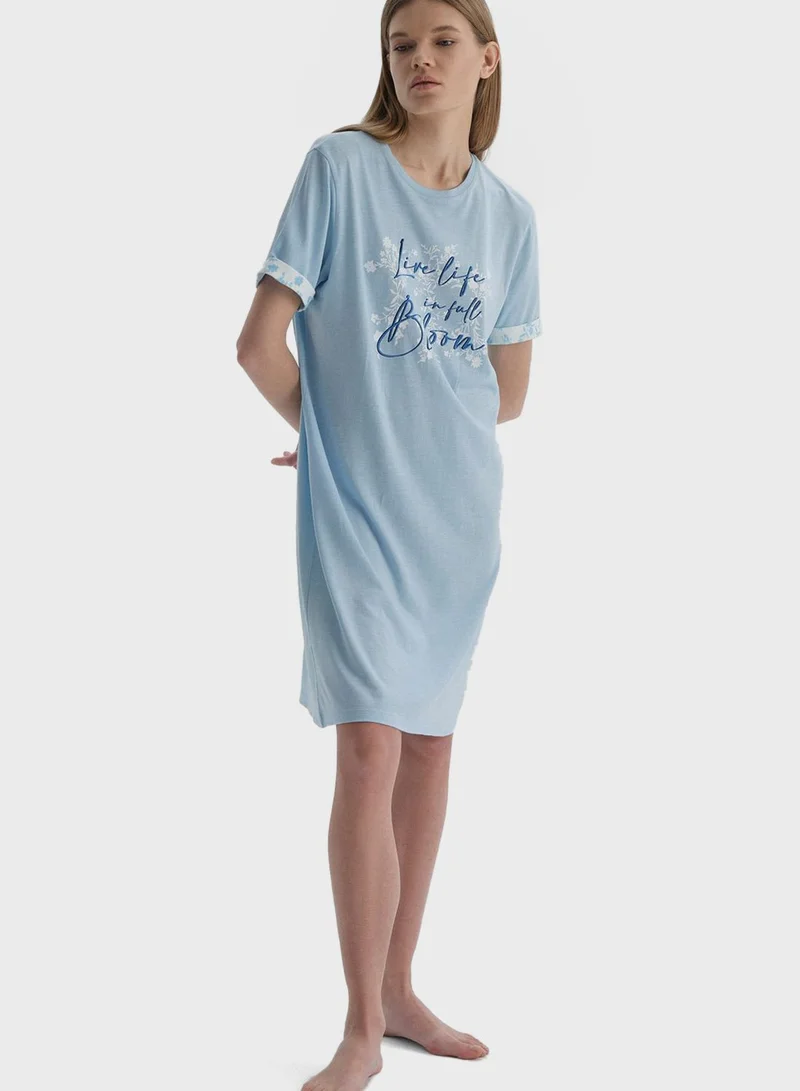 dagi Printed Knitted Nightdress