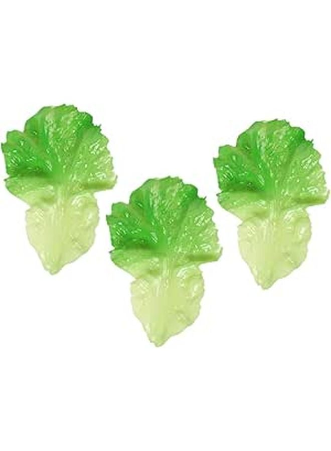 3pcs Artificial Lettuce Leaves Lifelike Vegetable Photography Props for Home Farmhouse Decoration - Image 1