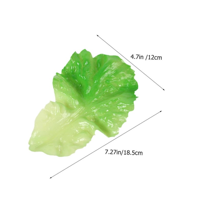 3pcs Artificial Lettuce Leaves Lifelike Vegetable Photography Props for Home Farmhouse Decoration - Image 3