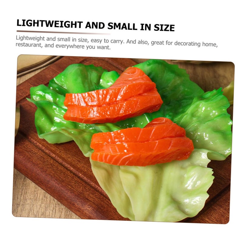 3pcs Artificial Lettuce Leaves Lifelike Vegetable Photography Props for Home Farmhouse Decoration - Image 4