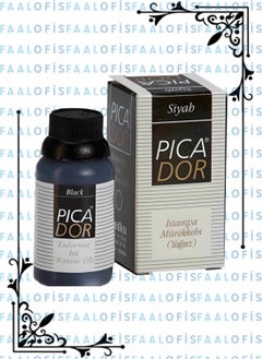 Picador Stamp Ink 30ml Black  - Image 1