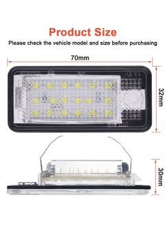 SYOSI 18 SMD Bulb Number Plate Lights, 2PCS Bright LED License Plate Lamps LED License Plate Light Lamps Car License Plate LED Lights LED SMD Bulbs for Audi A3 S3 A4 S4 A6 S6 A8 S8 Q7 RS4 Xenon White  - Image 3