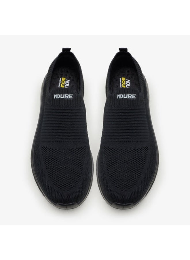 NDURE Men's Ultra-Bounce Slip-On Lightweight Sneakers, Black - Image 2