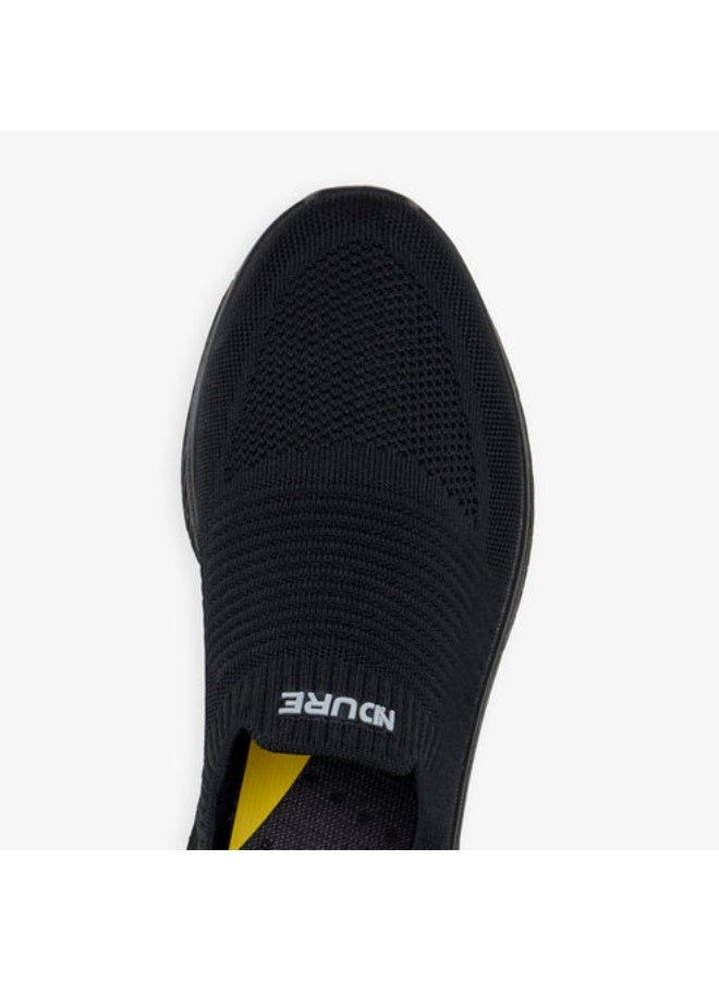 NDURE Men's Ultra-Bounce Slip-On Lightweight Sneakers, Black - Image 3