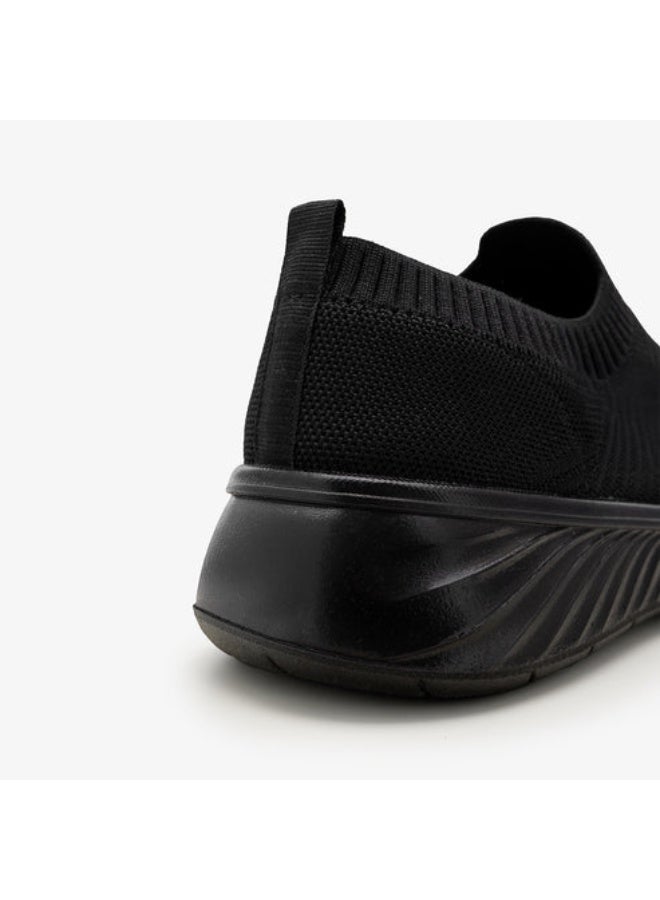 NDURE Men's Ultra-Bounce Slip-On Lightweight Sneakers, Black - Image 5