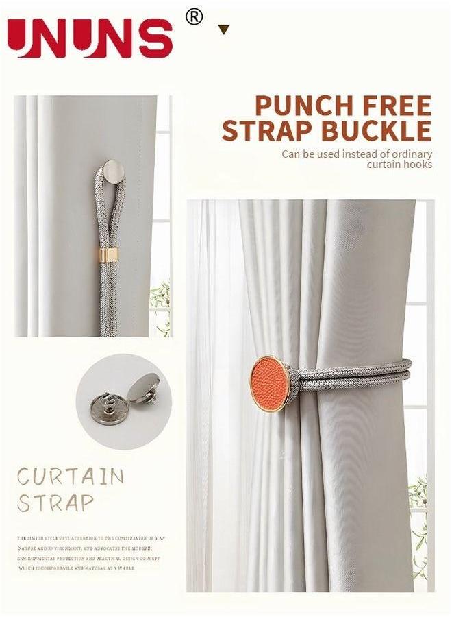 UNUNS 4-Piece Curtain Tieback,Curtain Buckle With Hanging Nail-free Buckle,Decorative Knot Holdbacks For Curtains,Living Room,Office Window Drapery - Image 2