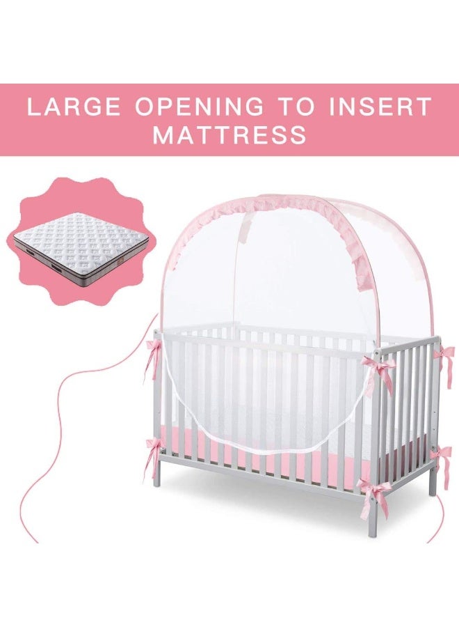 GUDOO Folding baby mosquito net sleeping mosquito net insectproof crib net portable bed tent with Durable Breathable Net Double Zipper suitable for cribs - Image 4