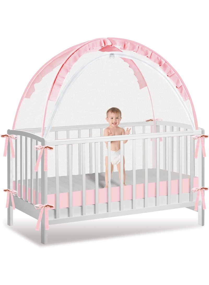 GUDOO Folding baby mosquito net sleeping mosquito net insectproof crib net portable bed tent with Durable Breathable Net Double Zipper suitable for cribs - Image 1