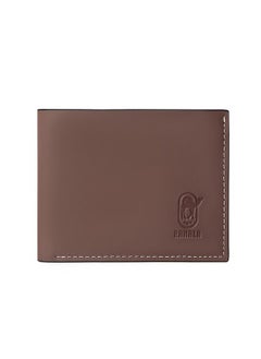 RA104 Genuine Leather Multiple Card Slots Casual Bifold Wallet - Brown