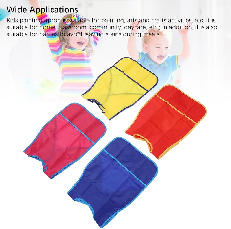 Marhynchus 12 Pack Kids Art Smocks Toddler Craft Aprons Children's Painting Smocks Waterproof Reusable with 3 Pockets for Art Craft Classroom Home - Image 5
