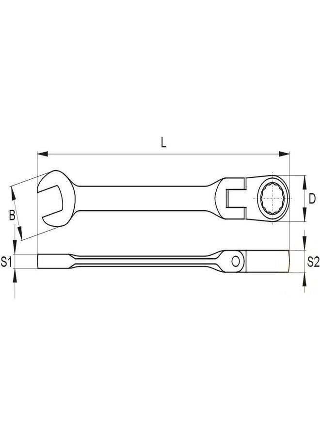Yato Combination Ratchet Wrench YT-01908 Spanner Set Tools Kit|Tool Set|Carbon Steel Spanner|Industrial Use|Tool Kit Set for Home|Toolkit|Spanner Kit|Combination Ratchet Spanner Set | 8mm - Image 2