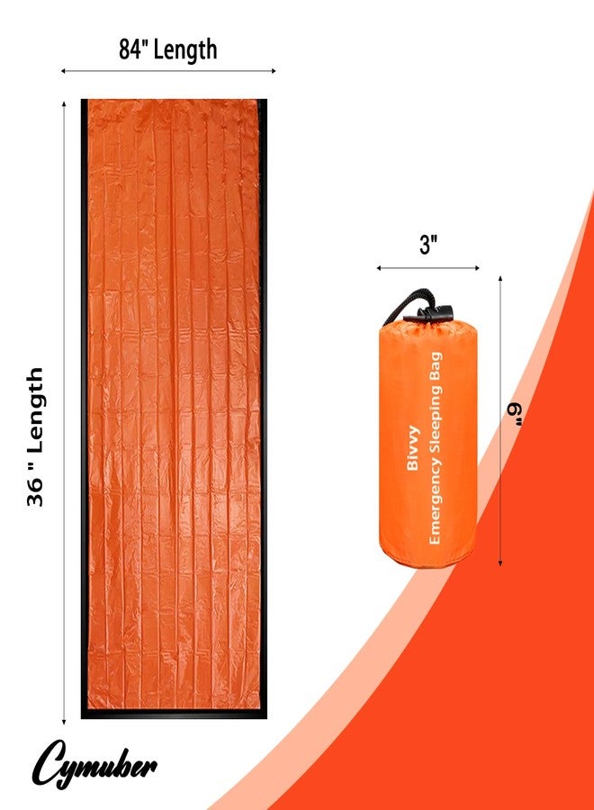 Cymuber Emergency Sleeping Bag Survival Bag,４Pack Portable Waterproof Thermal Bivy Sacks Tac Bivvy Bags,84"x36" Camping Mylar Sleeping Bag Survival Gear Emergency Blankets Survival Shelter - Image 5