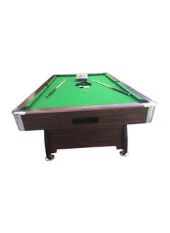Billiard Pool Table Green With Ball Collection System 7Ft