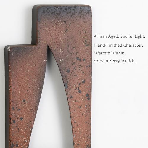 AIM & GGKK Wall Candle Sconce Holder,Set of 2 Rustic Wall Candle Sconce, Metal Double Shelf Design, Copper Brown Finish,for Living Room, Dining Room,Rustic Farmhouse Decorations - Image 4