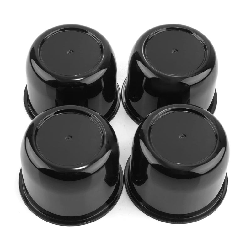 RTrhinoTuning 4 Pack 3inch Wheel Center Caps Plastic Push Thru for Weld Racing Hub 5 Lug Wheel High Black - Image 1