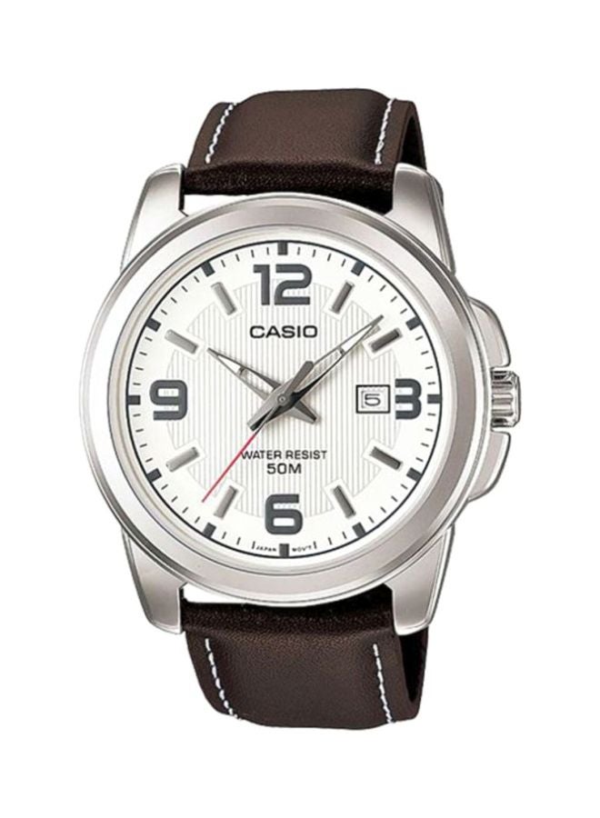 CASIO Men Enticer Series Water Resistant Analog Watch MTP-1314L-7A - 50 mm - Brown - Image 1