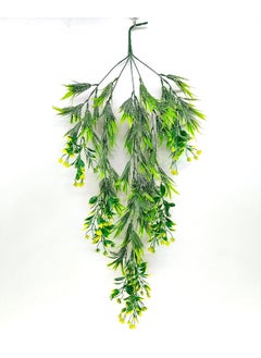 Oak Leafs Oak Leafs Artificial Plants Hanging Flower for Indoor Outdoor Wall Hanging Home Bedroom Decor Living Room Wall Balcony Decoration Beautiful WashableDurable Versatile Green Yellow  - Image 4