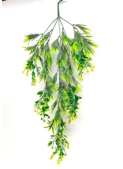 Oak Leafs Oak Leafs Artificial Plants Hanging Flower for Indoor Outdoor Wall Hanging Home Bedroom Decor Living Room Wall Balcony Decoration Beautiful WashableDurable Versatile Green Yellow  - Image 5