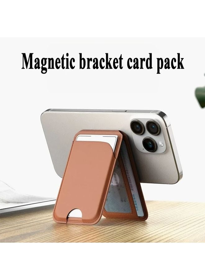 Magnetic Wallet For iPhone 16 15 14 13 12 With Adjustable Stand 5 Card Slots Black - Image 5