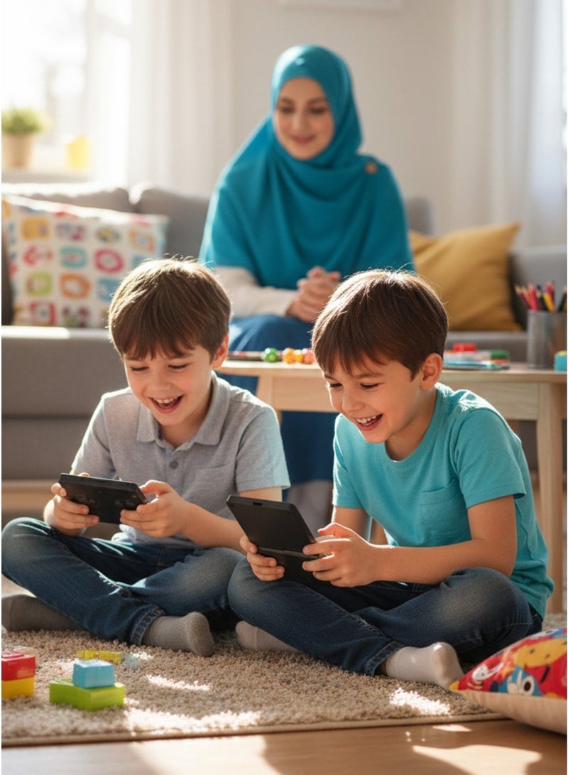 جي بي ستيشن جهاز ألعاب محمول بتصميم قابل للطي، شاشة IPS عالية الدقة 3 إنش، يحتوي على آلاف الألعاب الكلاسيكية، بطارية تدوم 4 ساعات، مناسب لجميع الأعمار - Image 2