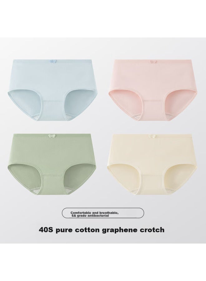 Deanfun Women's Underwear, 95% Cotton, 7a Antibacterial, Solid Color, Simple And Natural Waist, Women's Triangle Briefs, Four Pieces Gift Box, Xxl - Image 3