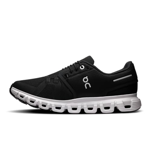 On Women's Cloud 6 Sneakers, Black | White, 7.5 Medium US - Image 5