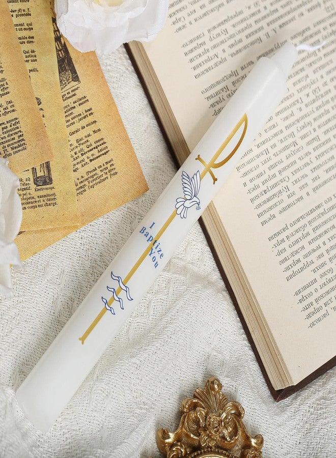Ohmique Baptism Candle - Baptismal Candles for Boys and Girls, Catholic Baptism Gift - Velas para Bautizo - Velas para Bautizo de Niño - Image 2