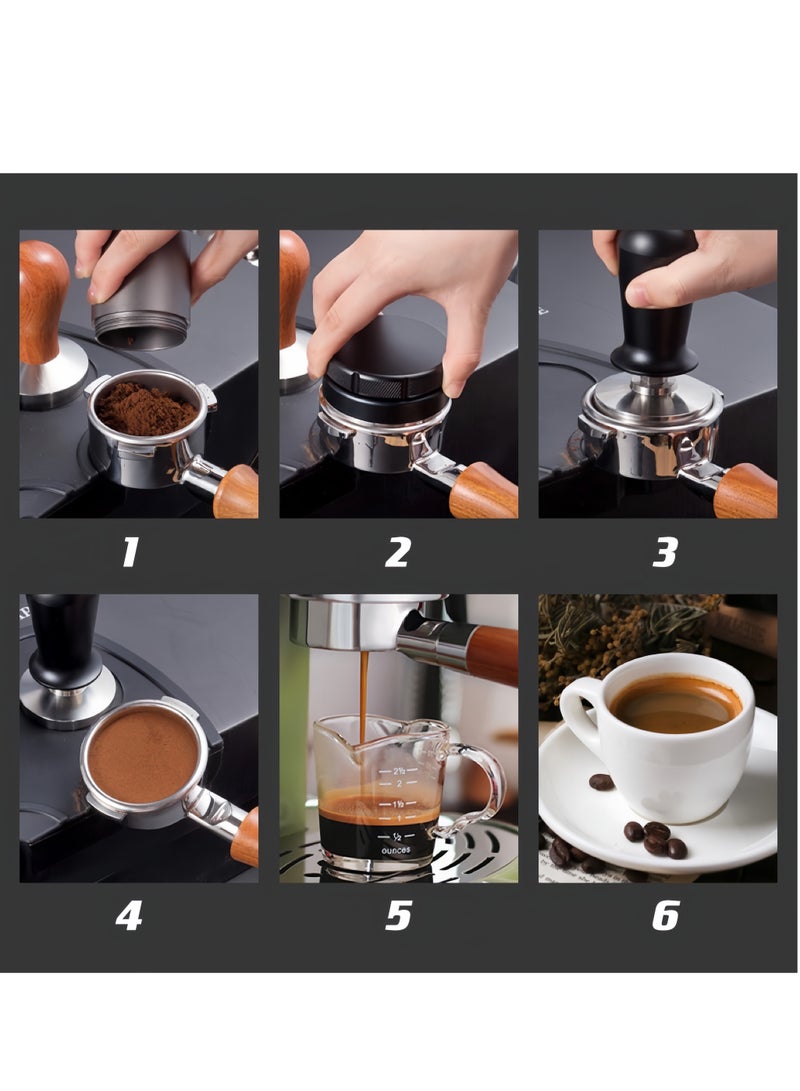 NETTING 53mm Coffee Distributor, 304 Stainless Steel Barista Levelling Tool & Professional Espresso Hand Tampers, AdJustable Depth - Image 2