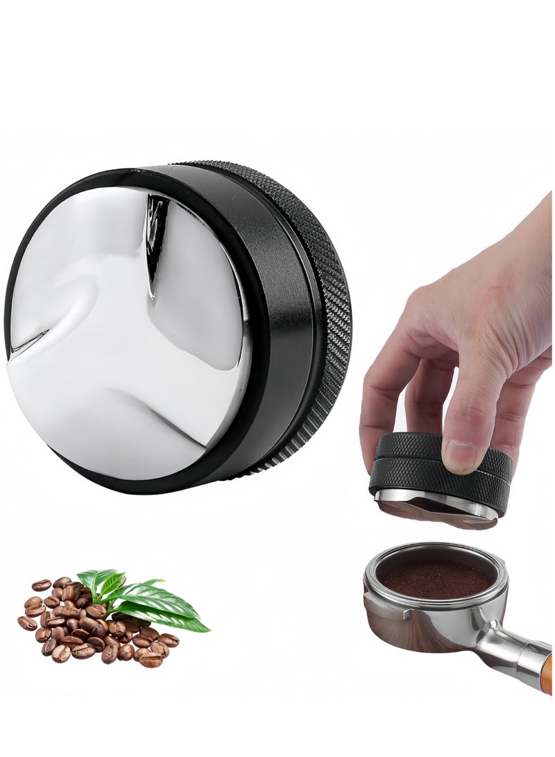 NETTING 53mm Coffee Distributor, 304 Stainless Steel Barista Levelling Tool & Professional Espresso Hand Tampers, AdJustable Depth - Image 1