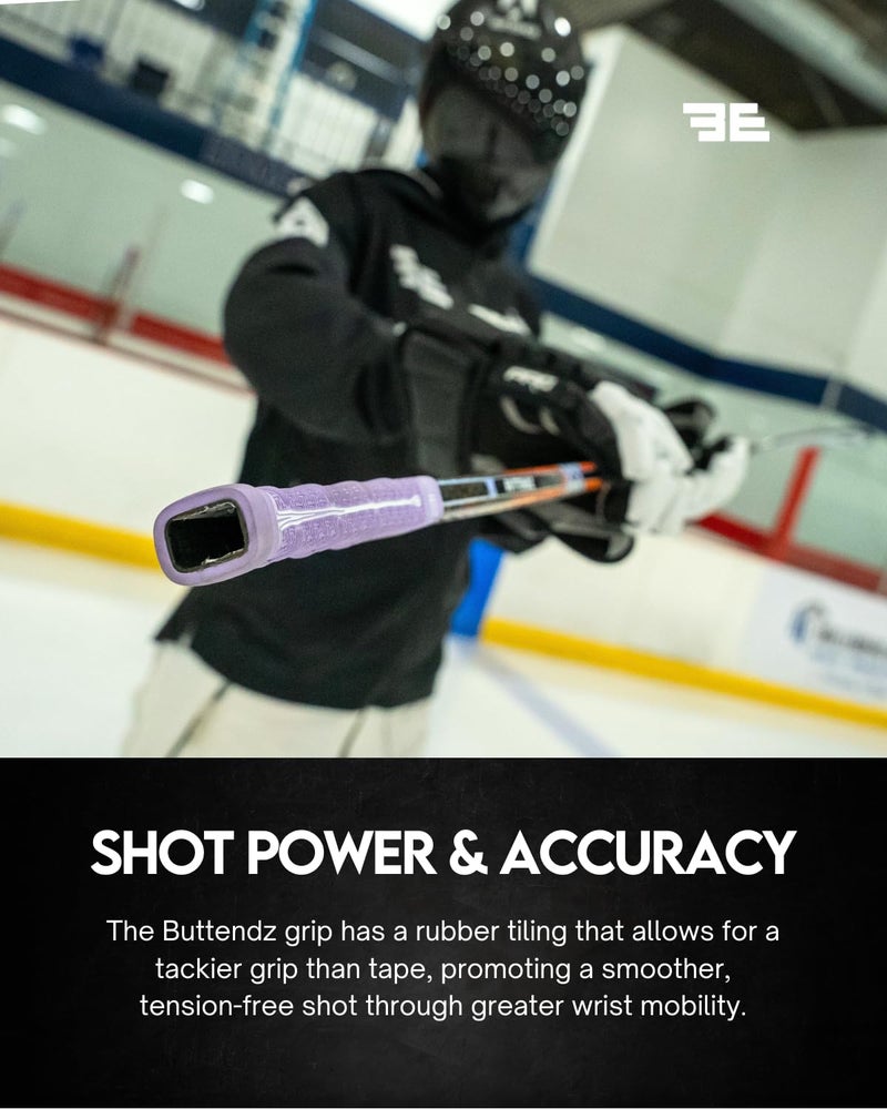 Buttendz Future Rubber Replacement Hockey Grip - Step Down Knob, Two-Tiered Player Knob with Twirl, Fits All Stick Sizes for Superior Control and Puck Feel (Black, Yellow Drip) - Image 5