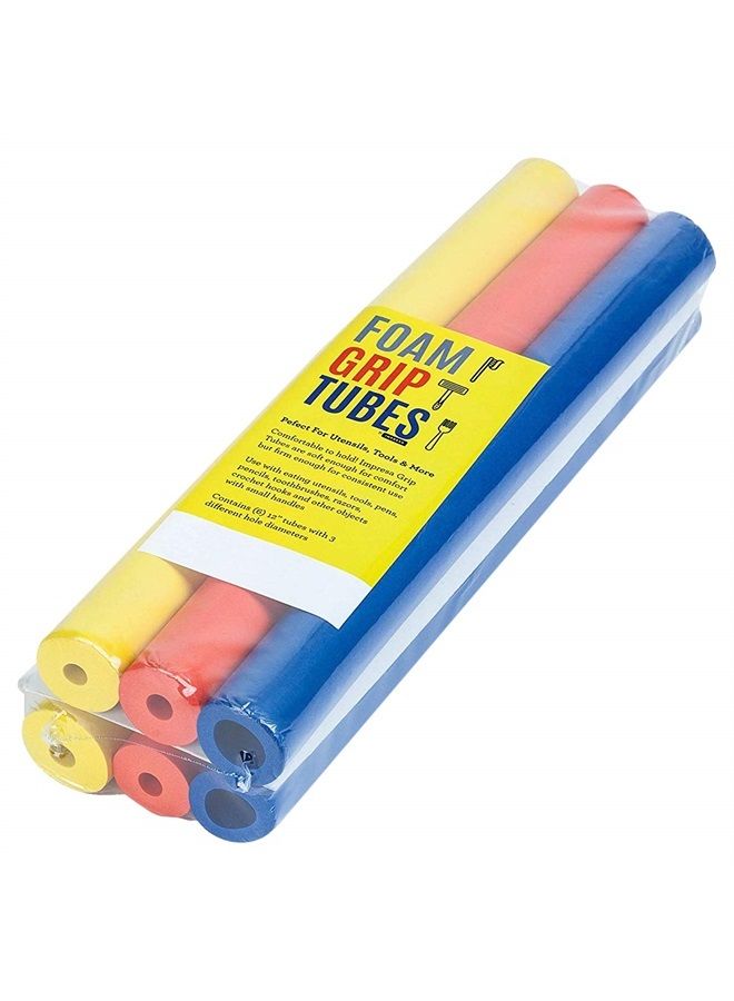 IMPRESA [6 Pack] Foam Grip Tubing/Foam Tubing - 3 Sizes - Ideal Grip Aid for Utensils, Tools and More - No BPA/Phthalate/Latex - Image 2