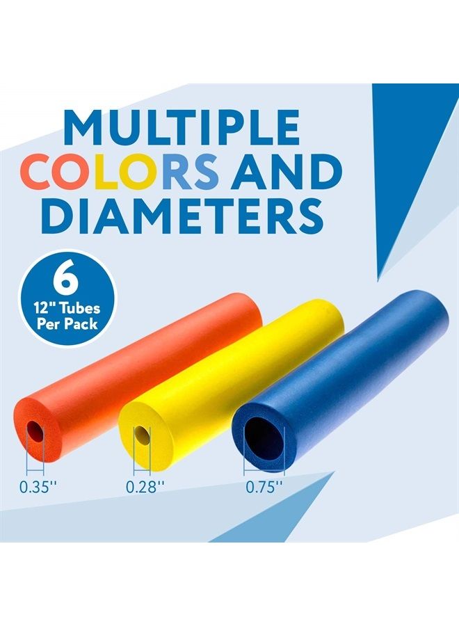 IMPRESA [6 Pack] Foam Grip Tubing/Foam Tubing - 3 Sizes - Ideal Grip Aid for Utensils, Tools and More - No BPA/Phthalate/Latex - Image 3