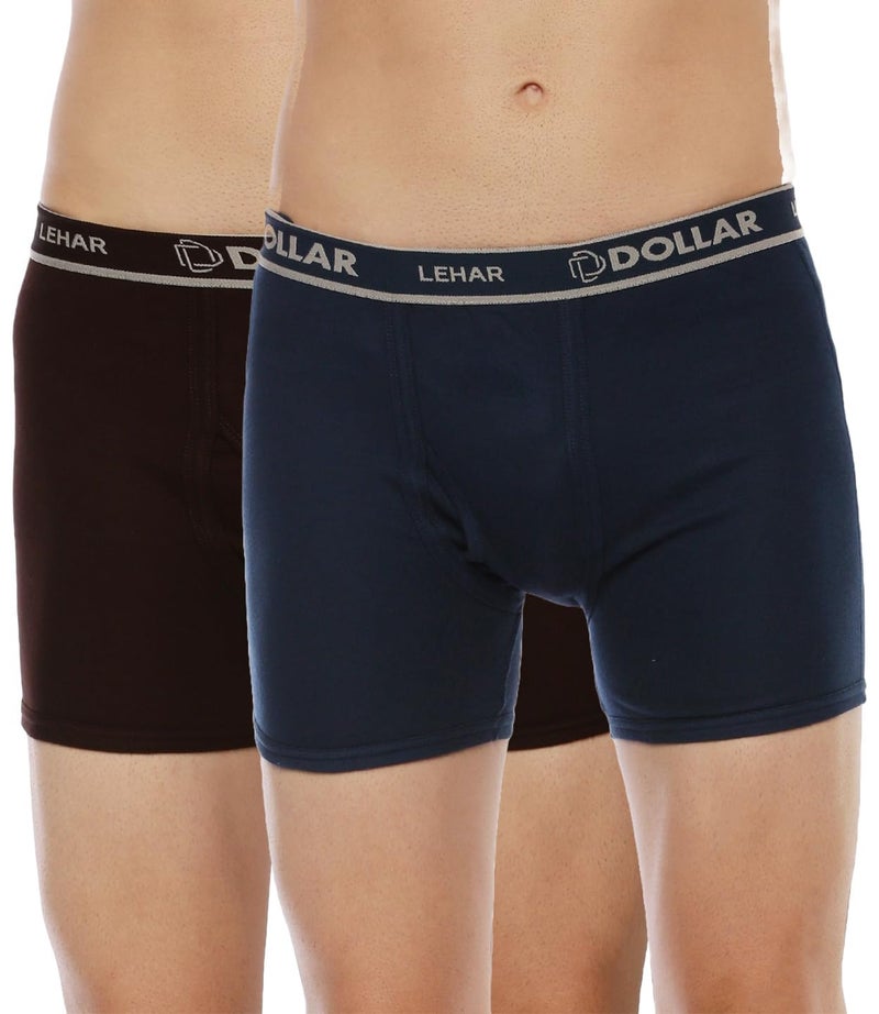 Dollar Lehar Mens Combed Cotton Trunk - Pack of 2 - Actual Colour May Vary - Image 1