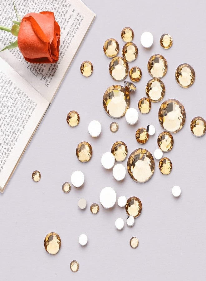 Canvalite 2518Pcs Nail Rhinestones Gems 12 Styles 3D Glass Champagne Crystals Charms Shiny Multi Shape Flatback Rhinestones with Gems Picker and Tweezers for DIY Nail Art - Image 3